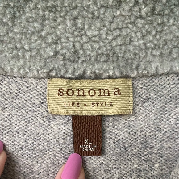 Men’s XL gray/tan blend cowl neck sweater with zip neck. Wore twice! EUC - Picture 2 of 10